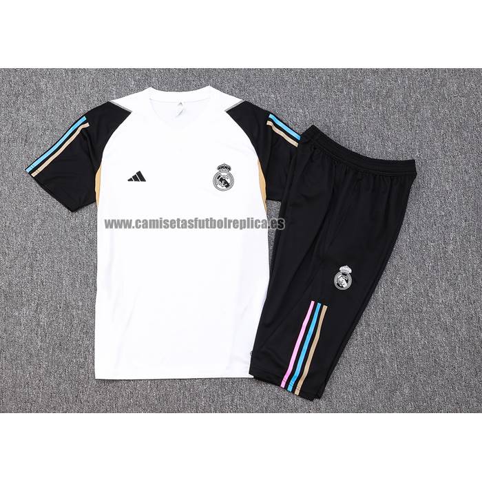 Chandal del Real Madrid Manga Corta 2023-24 Blanco - Pantalon Corto